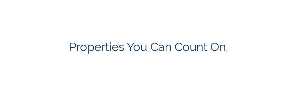 Properties You Can Count On Tagline